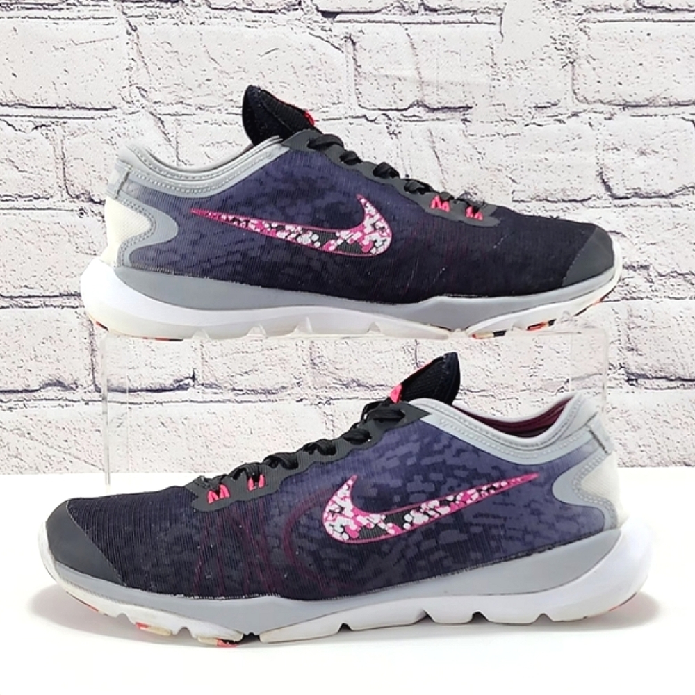 NIKE FLEX SUPREME TR4 - Sneakers,  shoes, black/grey/pink, size 10 - Picture 3 of 8